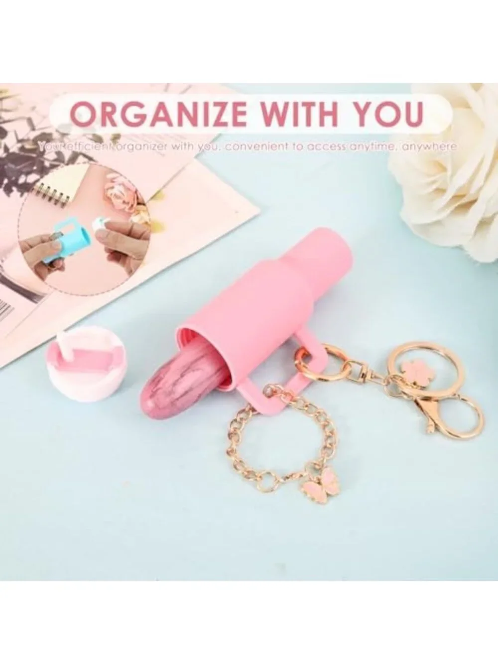12 Pack Mini Tumbler Keychains | Cute Lip Balm Holders & Party Favors Set